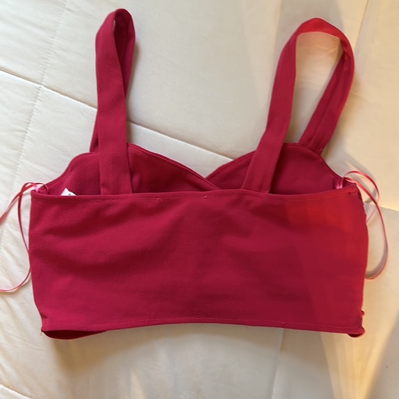 Zara Hot Pink Crop Top - Picture 2 of 3